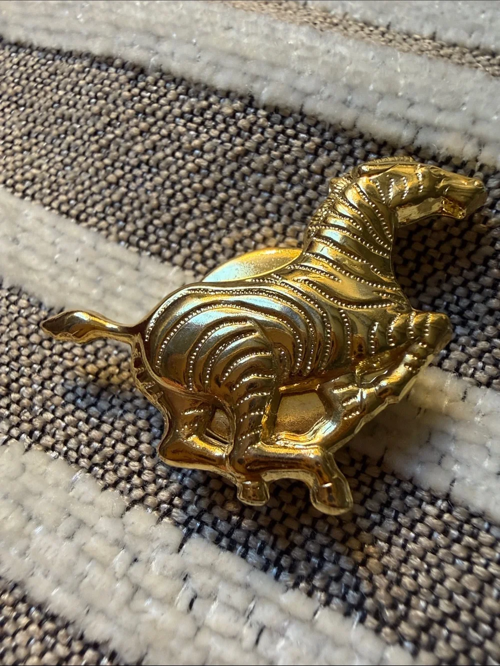 Ornate Gold Horse Accent Pin - Decorative Home Accent